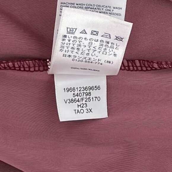 Lands End Womens Velvet Tunic Top Size 3X Burgundy Relaxed Fit Stretch Elegant - Picture 6 of 10